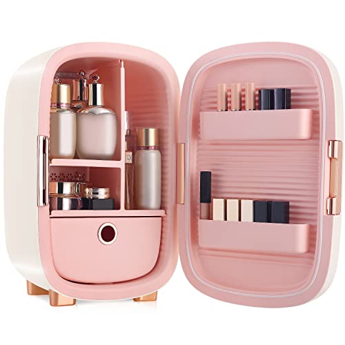 IKER 12L Mini Fridge for Skincare, Makeup - Portable Makeup Fridge for Bedroom, Office