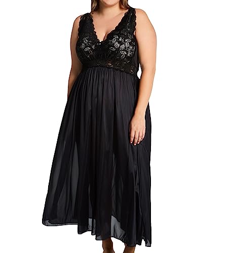 Shadowline womens Sleepwear nightgowns, Black, Large US