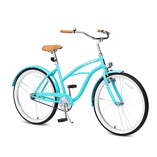ACEGER 26 Inch Beach Cruiser Bike for Women, Single Speed and 7 Speed, Multiple Colors