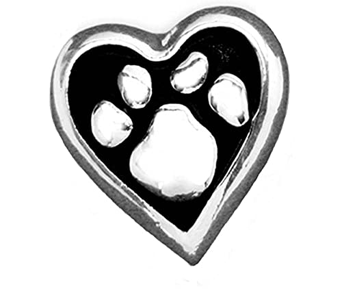 Animal Paw Print Heart Tac Pins - Perfect for Awareness, Gift-Giving, Rescue Groups, Fundraising & More! (1 Pin)