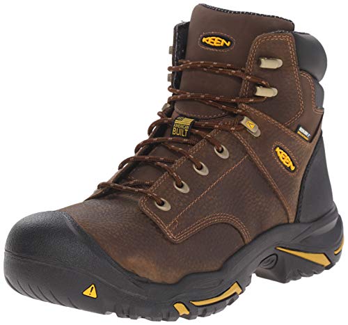 KEEN Utility Men's MT Vernon 6' Soft Toe Waterproof Work Boots, Cascade Brown, 10.5