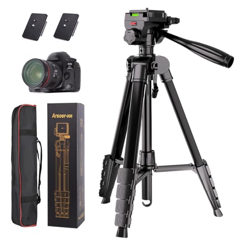 Camera Tripod, 73' DSLR Camera Tripod with 2 QR Plates for Sony/Nikon/Canon, Lightweight Video Tripod Stand for Travelling, Phone Tripod with Fluid Head/Phone Holder/Wireless Remote Max.Load 6kg