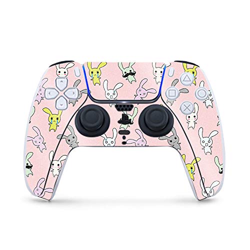 MightySkins Glossy Glitter Skin Compatible with PS5 / Playstation 5 Controller - Bunny Bunches | Protective, Durable High-Gloss Glitter Finish | Easy to Apply and Change Styles | Made in The USA