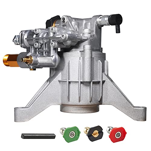 TOOLCY 7/8' Shaft Vertical Pressure Washer Pump - Max 3100 PSI @ 2.5 GPM OEM & Power Washer Pump for Gas Washer - Pre-Filling Gear Oil - More Replacements: Simpson, Ryobi, Honda, etc.