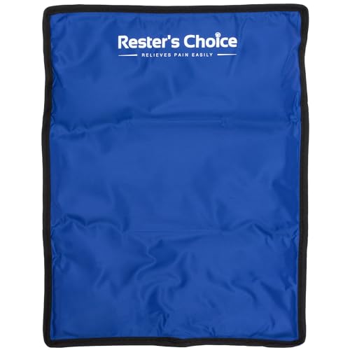 Rester's Choice Ice Pack for Injuries reusable - (Standard Large: 11x14.5) for Hip, Shoulder, Knee, Back - Hot & Cold Compress for Swelling, Bruises, Surgery - Heat & Cold Therapy