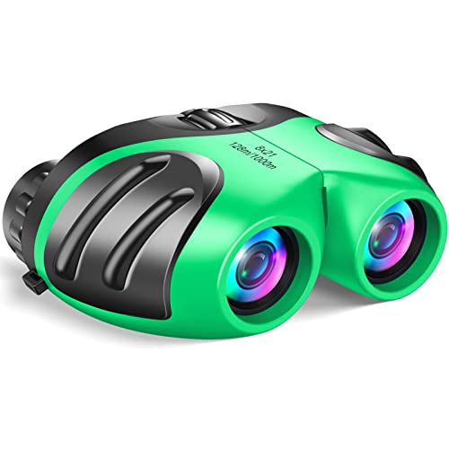 LET'S GO! Easter Best Toys for 3-12 Year Old Boy, DIMY Compact Waterproof Binocular for Kids Boys Brithday Easter Gifts for 3-12 Year Old Boys Toys for Year Old Boys 3-12 Green