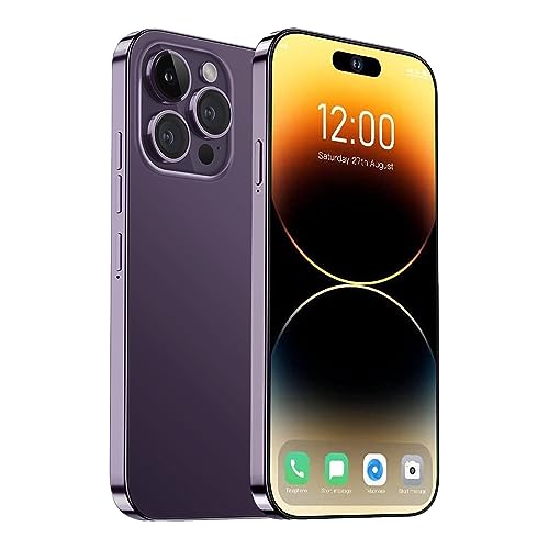 WV LeisureMaster A14 Pro Max Cell Phone,6+256GB Unlocked Phone,Android 13.0 Smartphone,6.82-inch HD Screen,6800 mAh Battey,Dual SIM, Dual Standby,64MP Camera,2796 * 1290 Resolution 5G Phone(Purple)