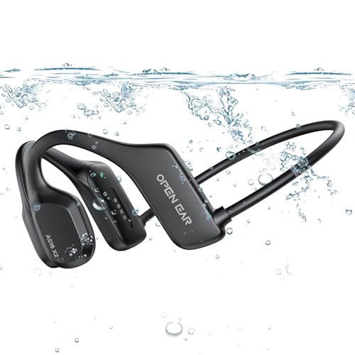 Hyyeosd Bone Conduction Headphones, Bluetooth Earbuds Waterproof Swimming Headphones Wireless Open-Ear Headphones Built-in 16GB Ultra Light Headset for Swimming Running Sports Driving Fitness
