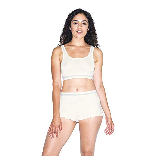 American Apparel Women's Mix Modal Bralette, Star White, Medium