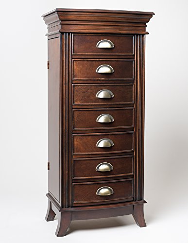Hives and Honey Alexa Jewelry Armoire, Large, WALNUT