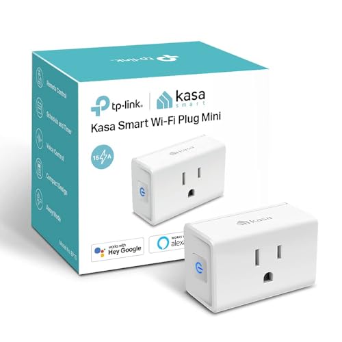 Kasa Smart Plug Ultra Mini 15A, Smart Home Wi-Fi Outlet Works with Alexa, Google Home & IFTTT, No Hub Required, UL Certified, 2.4G WiFi Only, 1-Pack(EP10), White