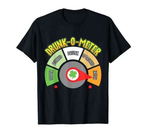 Irish Drunk Meter Funny St. Patrick's Day Drinking Contest T-Shirt