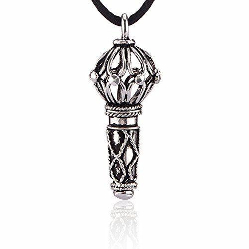 Mahi Men's Lord Hanuman Gada Silver Plated Pendant Silver