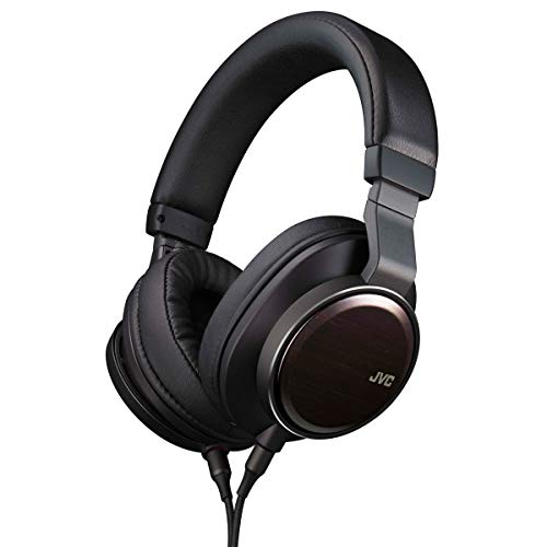 JVC HASW01 Wood Series Hi-Res Over-Ear Headphones, Wood Dome Driver Unit, Multi Layer Natural Wood Housing, HASW01