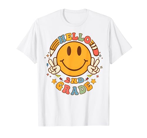 Hello Second Grade 2nd Grade Team Teachers Boys Girls Kids T-Shirt