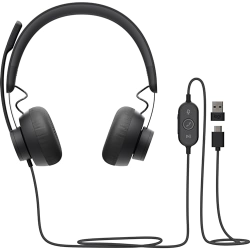 Logitech Zone 750 Headset, 7.1'x6.5'x2.6'