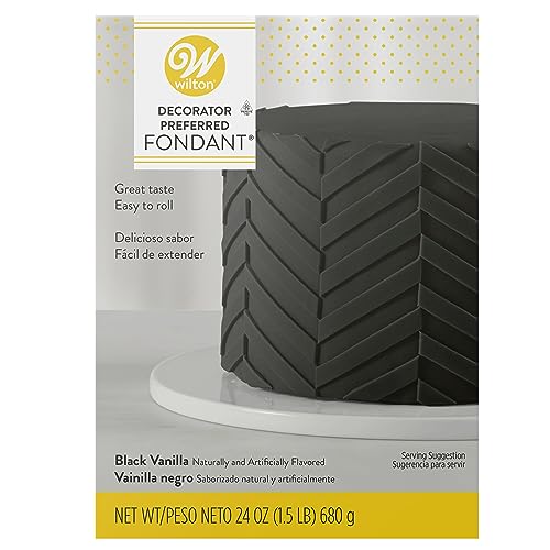 Wilton - 710-2303 Wilton Decorator Preferred Black Fondant, 24 oz. Fondant Icing
