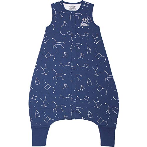 Woolino 4 Season Baby Sleep Bag Sack with Foot Opening, Merino Wool and Organic Cotton, Toddler Sleeping Bag, 3-4T, NightSky