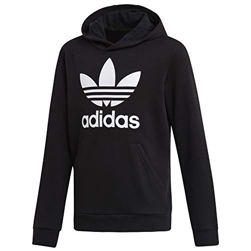 adidas Originals unisex-youth Trefoil Hoodie Black/White X-Large