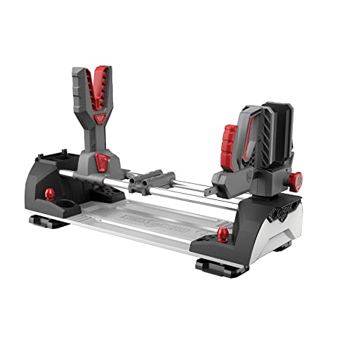 Real Avid Master Workstation | One-Hand, Quick Adjustable Clamping, Non-Marring Form-Fitting Yokes, Up to 18.3' of Travel | Ideal for Cleaning & Maintenance w/Leveling Knob for Mounting Optics