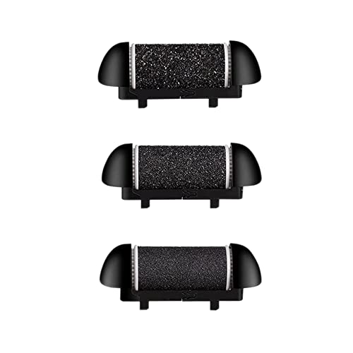 Extra Coarse 3 Refill Rollers for Electric Feet Callus Remover, Replacement Rollers Heads Foot Care Pedicure Tools 3 Pack- 1 Extra Coarse, 1 Regular Coarse, 1 Gentle Coarse Refill Rollers