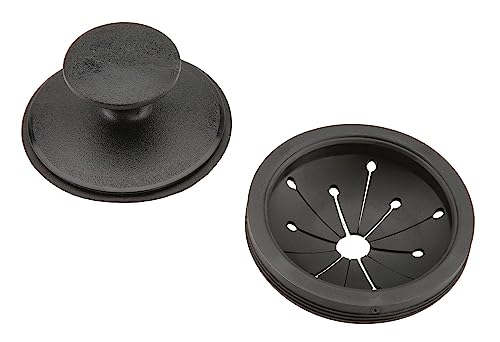 Waste King Black Disposer EZ Mount Garbage Disposal Stopper and Splash Guard for Sink Drain, 1025