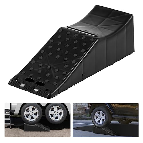 VEVOR Car Service Ramp, 1 Piece 20000 lbs/10 ton Loading Capacity, 5.5' Lift Car Ramp, Low Profile Plastic Tire Ramp, Heavy Duty Truck Ramp for Oil Changes Wheels, Lift Vehicle Maintenance