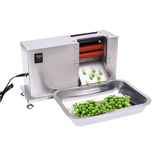 Electric Pea Bean Sheller Peeling Machine 110V 20W Semi-automatic Bean Sheller Machine Commercial Beans Stripper Sheller Pea Peeler Machine for Peas/Soy/Beans/Edamame