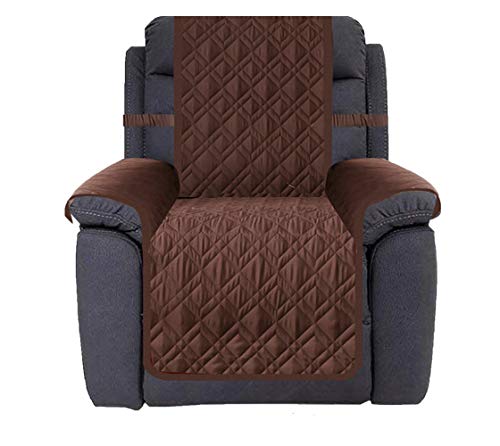 Ameritex Waterproof Nonslip Recliner Cover Stay in Place, Dog Chair Cover Furniture Protector, Ideal Recliner Slipcovers for Pets and Kids (23', Chocolate)