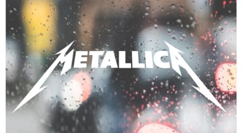 HSC Design Custom Decal Car for Metallica for Car, Truck, Funny, Tumbler, Window, Motorcycle, Helmet, Bumper, Decal for Laptop, Phone, Home Decoration / 2 in x 6 in/White