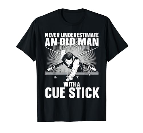 Best Pool Art For Men Grandpa Billiard Player Pool Lover T-Shirt