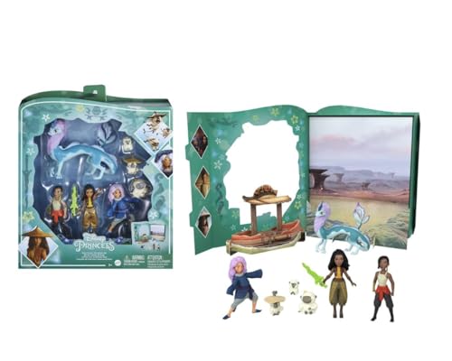 Mattel Disney Raya and the Last Dragon Small Doll Story Pack with 1 Raya Doll, 6 Character Figures & 1 Accessory from the Movie