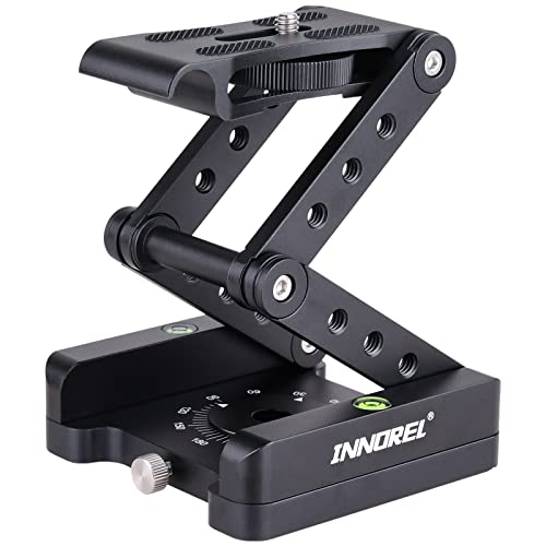 Z Flex Tilt Tripod Head with 1/4 inch Quick Release Plate Bubble Level CNC Aluminum 360° Rotation Panoramic Tripod Mount for Canon Nikon Sony DSRL Camcorder Slider Max Load 6.61lb/3kg