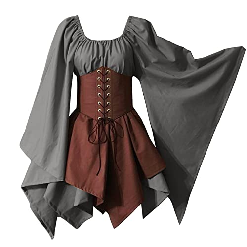 Women Renaissance Dress Gothic Medieval Halloween Dress Victorian Ball Gowns Cocktail Dress Princess Vintage Costume