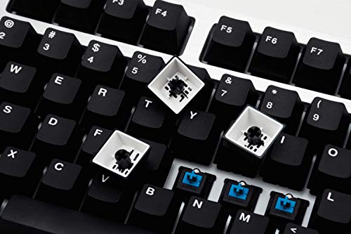 Mistel Doubleshot PBT Keycaps for Mechanical Keyboard with Cherry MX Switches and Clones, OEM Profile 108 Keys Plus Extra 11 Keys Set, PBT Keycaps with 6.25U Space Bar for PC Gaming Keyboard, Black