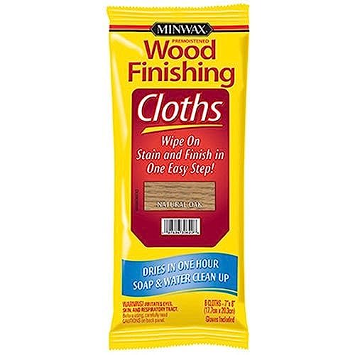Minwax Wood Finishing Cloths 308200000, 8 Count, Natural Oak