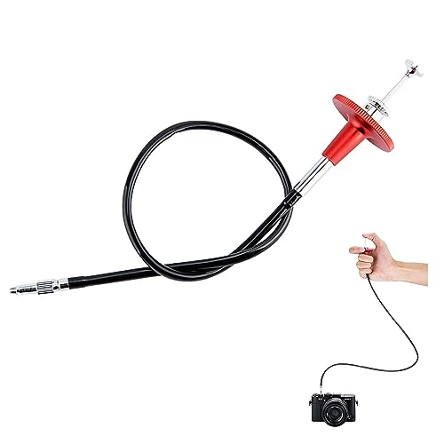 JJC Mechanical Shutter Release Cable Cord with Bulb-Lock for Fuji Fujifilm X-T5 X-T4 X-T3 X-T30 X-PRO3 X100V X-T2 X-T20 X-PRO2 X100F X-E4 X-E3,Sony RX1R II RX10 IV III,Lecia M10 M9,Nikon Df F3 & More