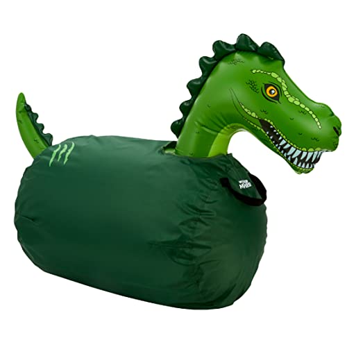 WADDLE Hip Hoppers Large Bouncy Hopper Inflatable Hopping Animal Bouncer, Supports Up to 250 Pounds, Ages 5 and Up (Green TRex)