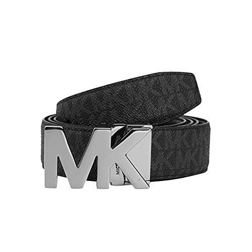 Michael Kors Men's Box Jet 4 In 1 Signature Leather Gift Set Belt (Black) (Black/Black)