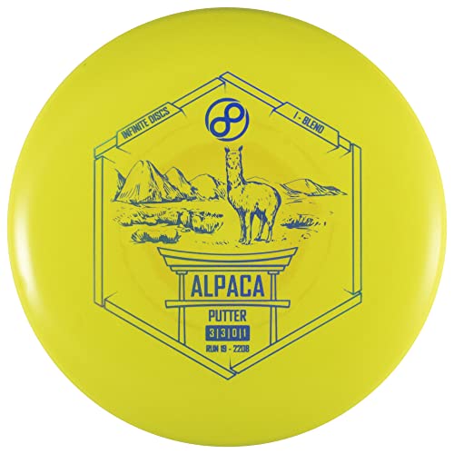 Infinite Discs Alpaca | Controllable and Accurate Putt & Approach Disc | I-Blend (Yellow, 173-176 Grams)