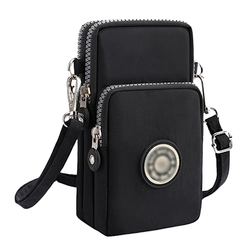 3-Layers Cellphone Pouch Wristlet Purse Waterproof Sports Armband Shoulder Bag Wallet