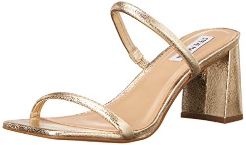 Steve Madden womens Lilah Heeled Sandal, Gold Metal, 7.5 US