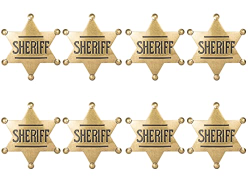 Xanight Sheriff Badges Metal for Kids Girls and Adult, Western Police Vest Badge, Deputy Sheriff Badge, Cowboy Party Decoration Badge (Modern)