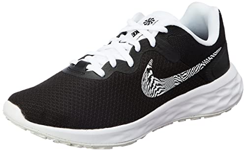 Nike Women's Revolution 6 Next Nature Running Shoes, Black/White, 9 M US
