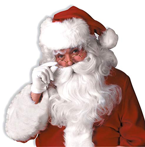 Forum Novelties Polyester mens Deluxe Santa and Beard Set Costume Wig, White, One Size US