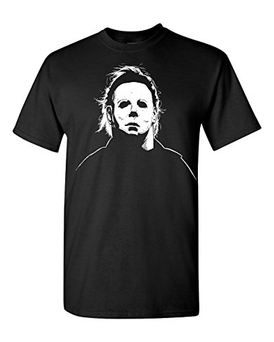 Jacted Up Tees Michael Myers Halloween Movie Mask Men's T-Shirt - XL Black (1262)