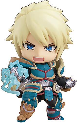 Good Smile Monster Hunter World: Iceborne: Hunter (Male Zinogre Alpha Armor Version) Deluxe Nendoroid Action Figure, Multicolor