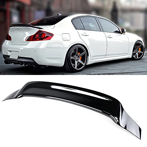 R Style High Kick Duckbill Gloss Black Trunk Lid Spoiler Wing Compatible with 2009-2013 Infiniti G37 G35 G25 Q40 4 Door Sedan