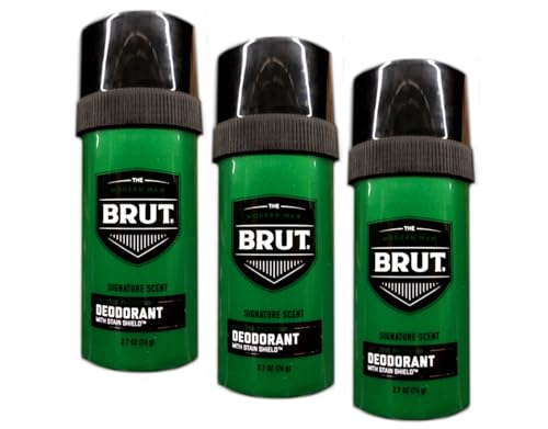 Brut Deodorant 2.7 Ounce Round Solid Classic - Pack of 3