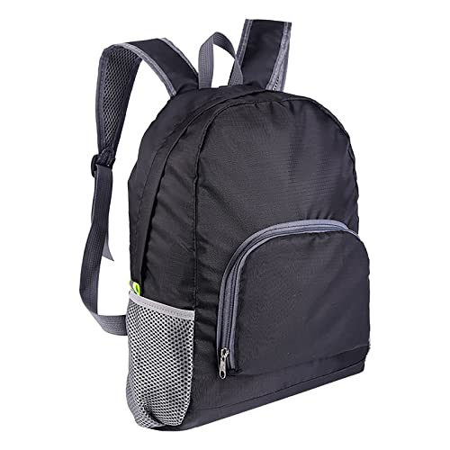 Leisure Large Capacity Outdoor Lightweight Water Proof Foldable Backpack Baseball Backpacks (Black, One Size)